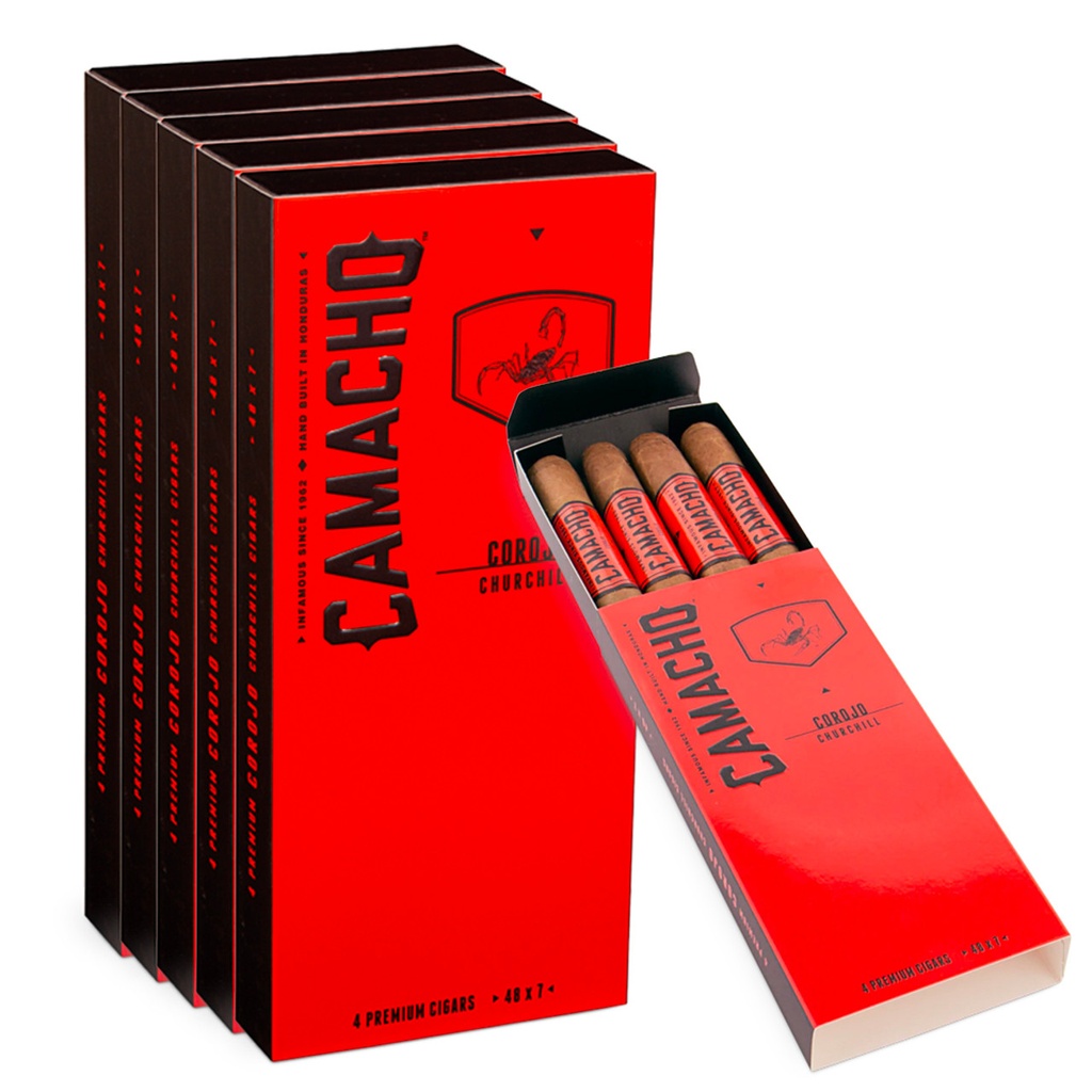 CAMACHO Corojo Churchill Ce US 4's 7X48(4 pack)