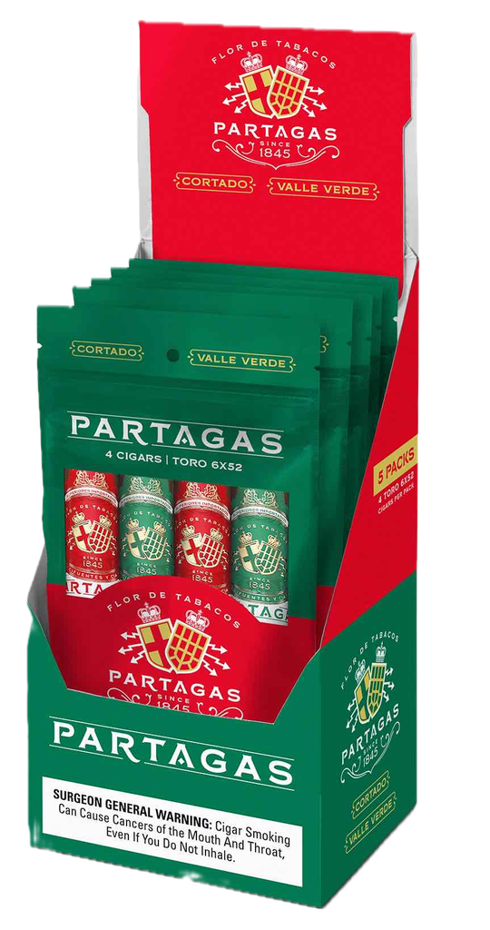 PARTAGAS HOLIDAY 2023 SAMPLER TORO 4/5 POUCHS (20)