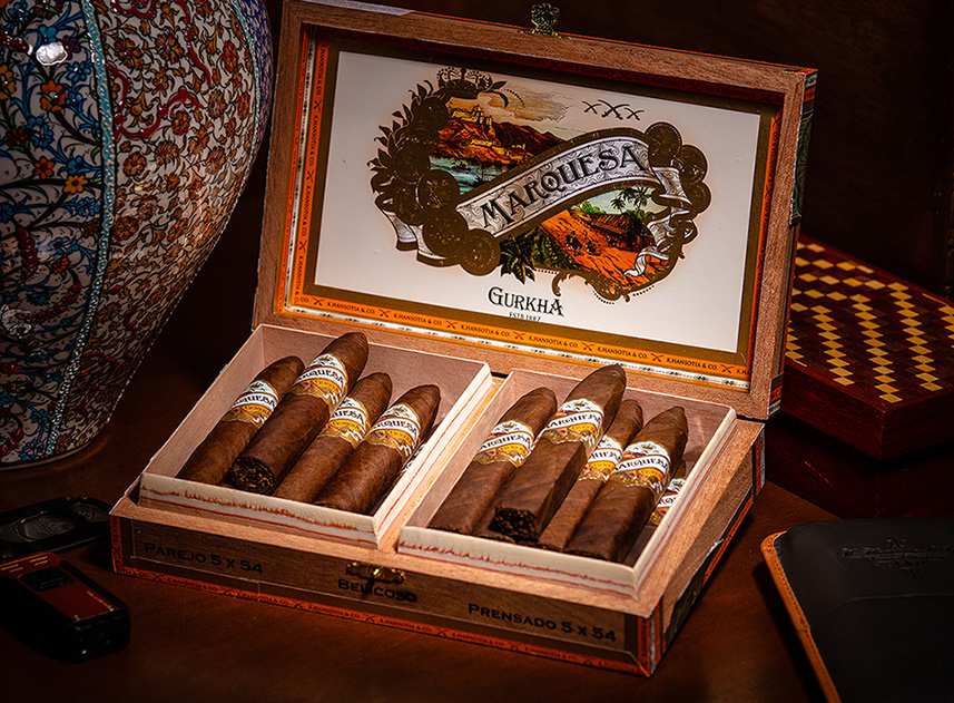 GURKHA MARQUESA ROBUSTO PAREJO PRENSADO 5X52  (20)