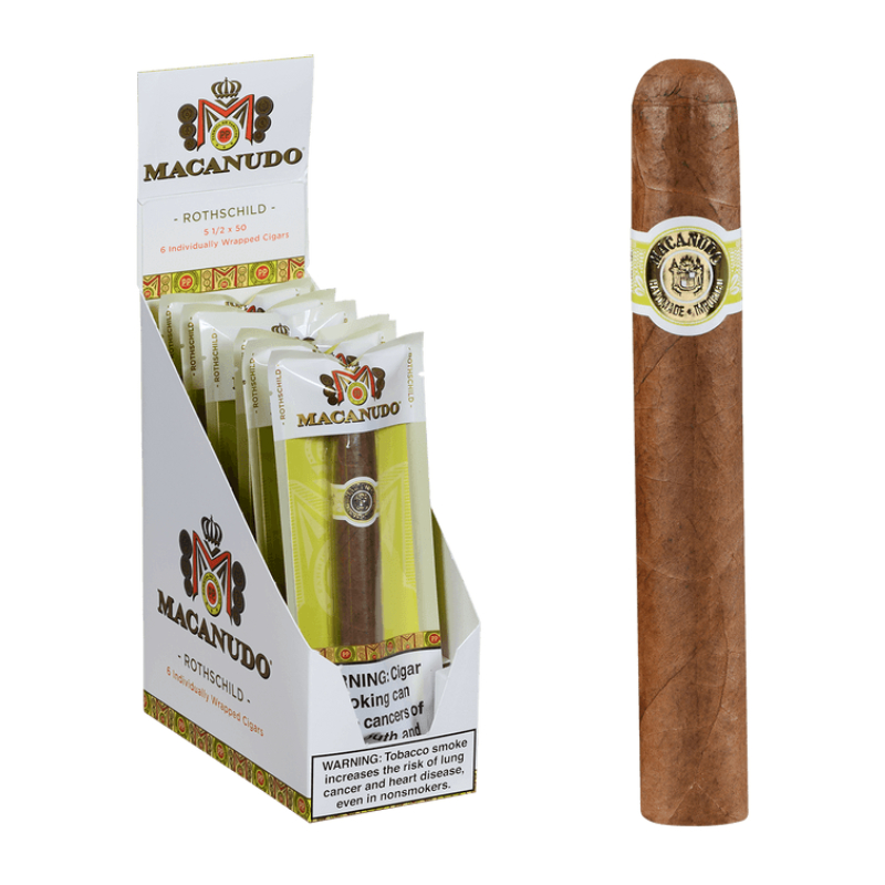 MACANUDO CAFE ROTHSCHILD 51/2X50 SINGLEPACKS (6)