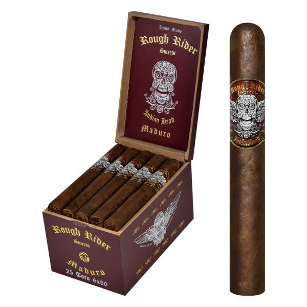 INDIAN HEAD ROUGH RIDER SWEETS MADURO ROBUSTO 5X50  (25)