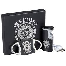 PERDOMO USB LIGHTER & PERFECTO CUTTER GIFT SET