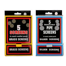 5 STAINLESS STEEL SILVER/BRASS PIPE SCREENS