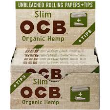 OCB Organic Hemp Slim Rolling Papers + Tips