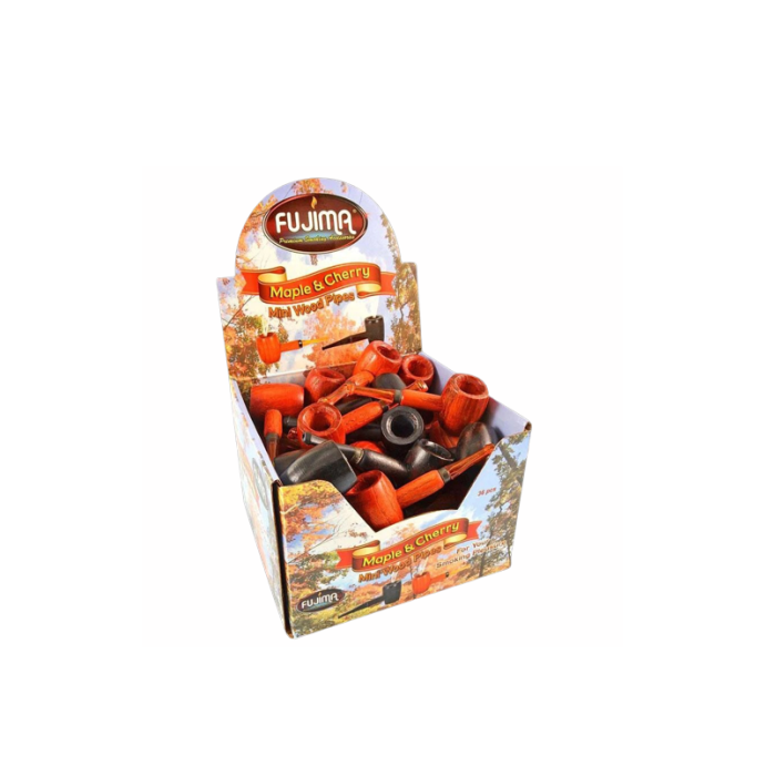 MINI CHERRY & MAPLE WOOD PIPES 36CT/CASE