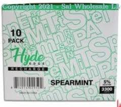 HYDE EDGE RECHARGE SPEARMINT 3300  10PACK