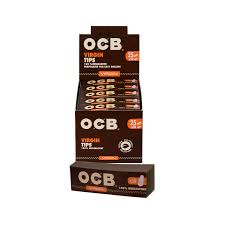 OCB VIRGIN FLAT PAPER TIPS 100% UNBLEACHED