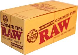 RAW PERFORATED AUTHENTIC GUMMED TIPS  24 PER BOX