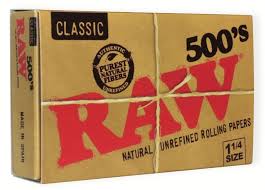 RAW 500'S CLASSIC ROLLING PAPERS 20 PER PACK