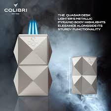 Colibri Qusar Tabletop Triple Flame Lighter GunMtl