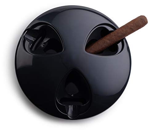 WIND & ODOR RESISTANT INDOOR/OUTDOOR CIGAR ASHTRAY