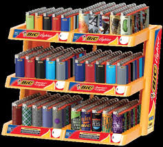 BIC LIGHTER DISPLAY (6 TIER 30 LIGHTER FREE)