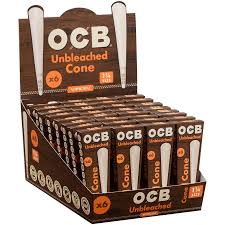 OCB Ubbleached Virgin Cone 1 1/4  84mm 6 Pack
