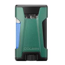 Colibri Rebel Double Flame Lighter, Matte Grn/Blk