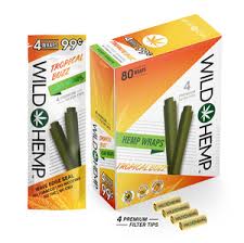 WILD HEMP TROPICAL BUZZ HEMP WRAPS 4 FOR 99c