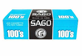 SAGO 100'S BLUE 200 CIGARETTE FILTER TUBES 5 BOX