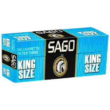 SAGO KING BLUE 200 CIGARETTE FILTER TUBES 5 BOX
