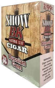 SHOW BK NATURAL LEAF CIGAR RUSSIAN GEM 2 FOR 99c