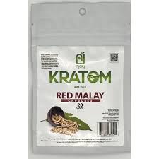 NJOY KRATOM 20CT CAPSULE BAG RED MALAY