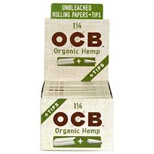 OCB Organic Hemp 1 1/4 Rolling Papers + Tips