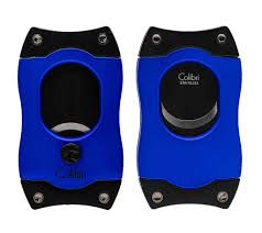 COLIBRI S-CUT CIGAR CUTTER , BLUE+BLACK BLADES