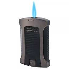 COLIBRI DAYTONA SINGLE-JET LIGHTER , BLK+ CHARCOAL