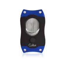 COLIBRI V-CUT CIGAR CUTTER , BLK+BLUE