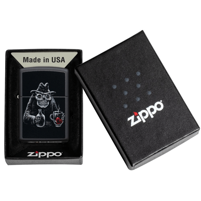 ZIPPO BAR SKULL DESIGN