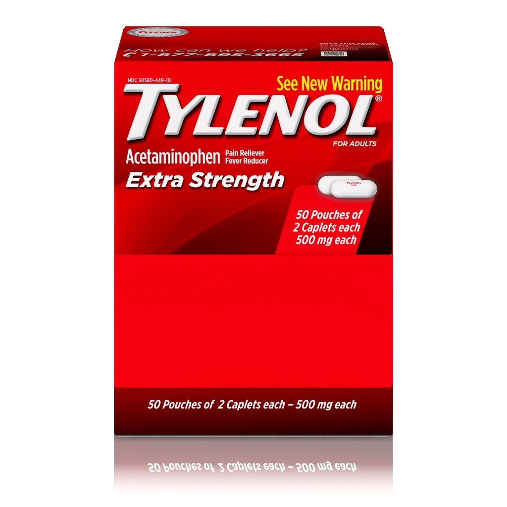 TYLENOL EXTRA STRENGTH BOX 50