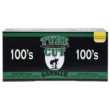 TUBECUT GAMBLER MENTHOL TUBES 100MM 200ct