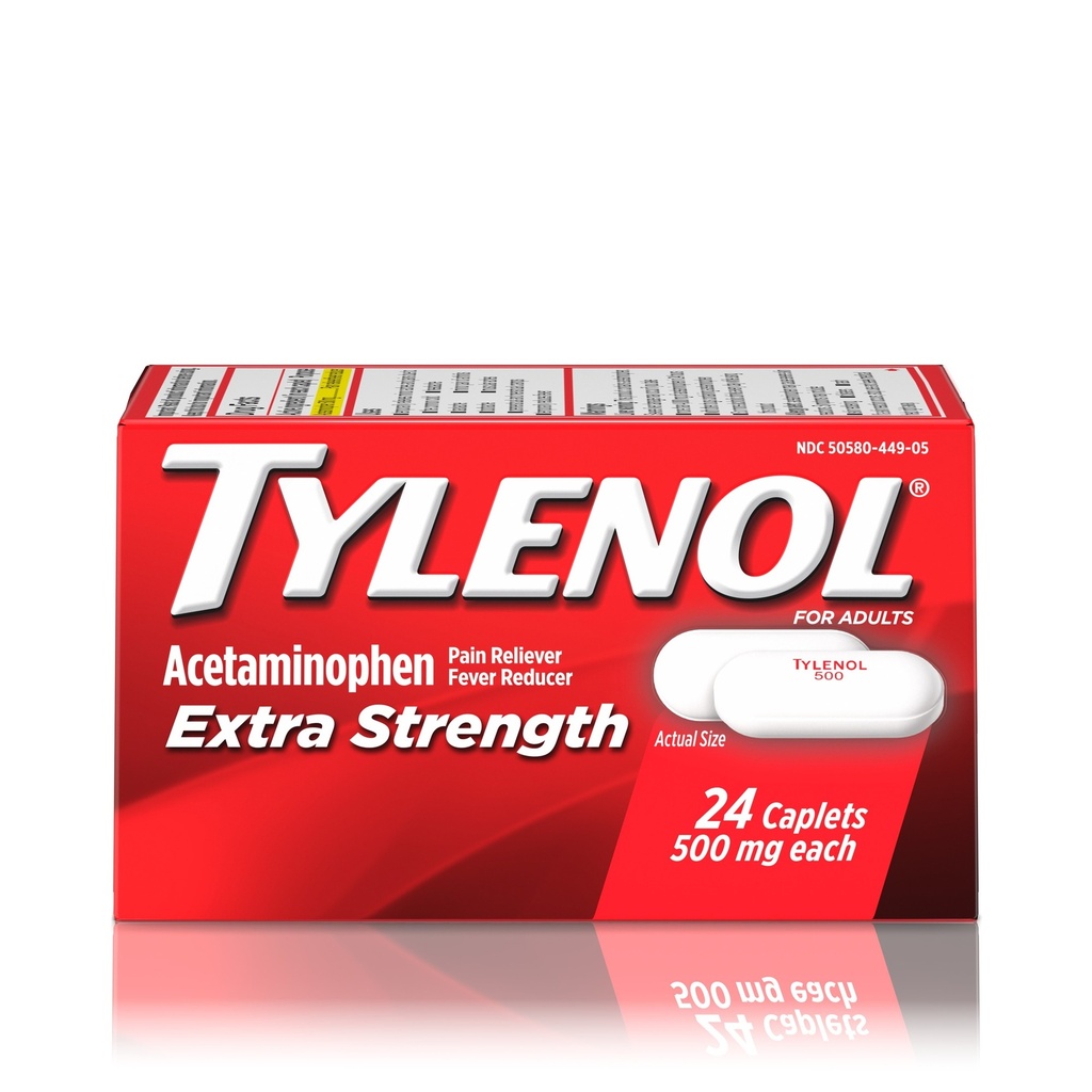 TYLENOL EXTRA STRENGTH CAPLET 24'S