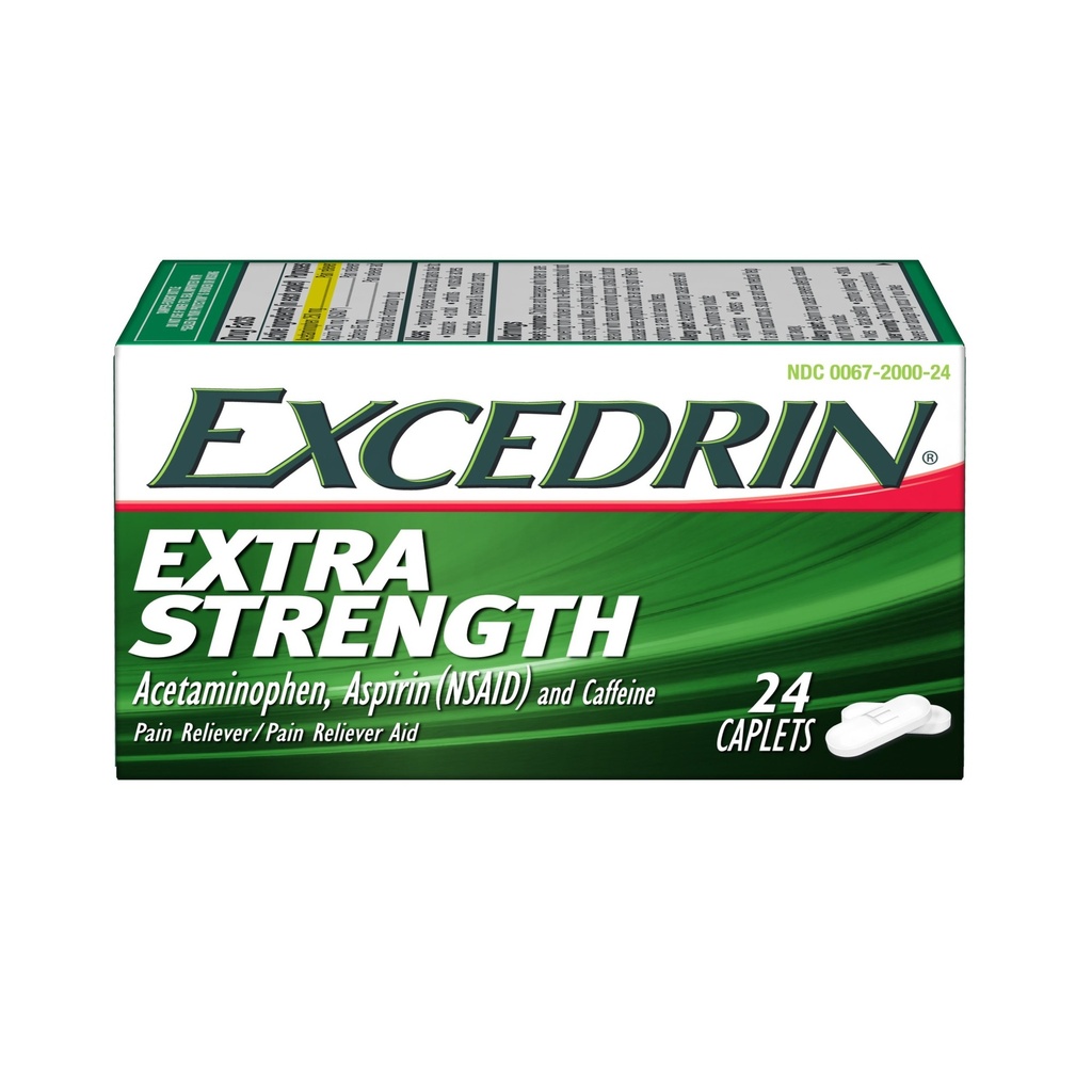 EXCEDRIN EXTRA STRENGTH CAPLET 24'S