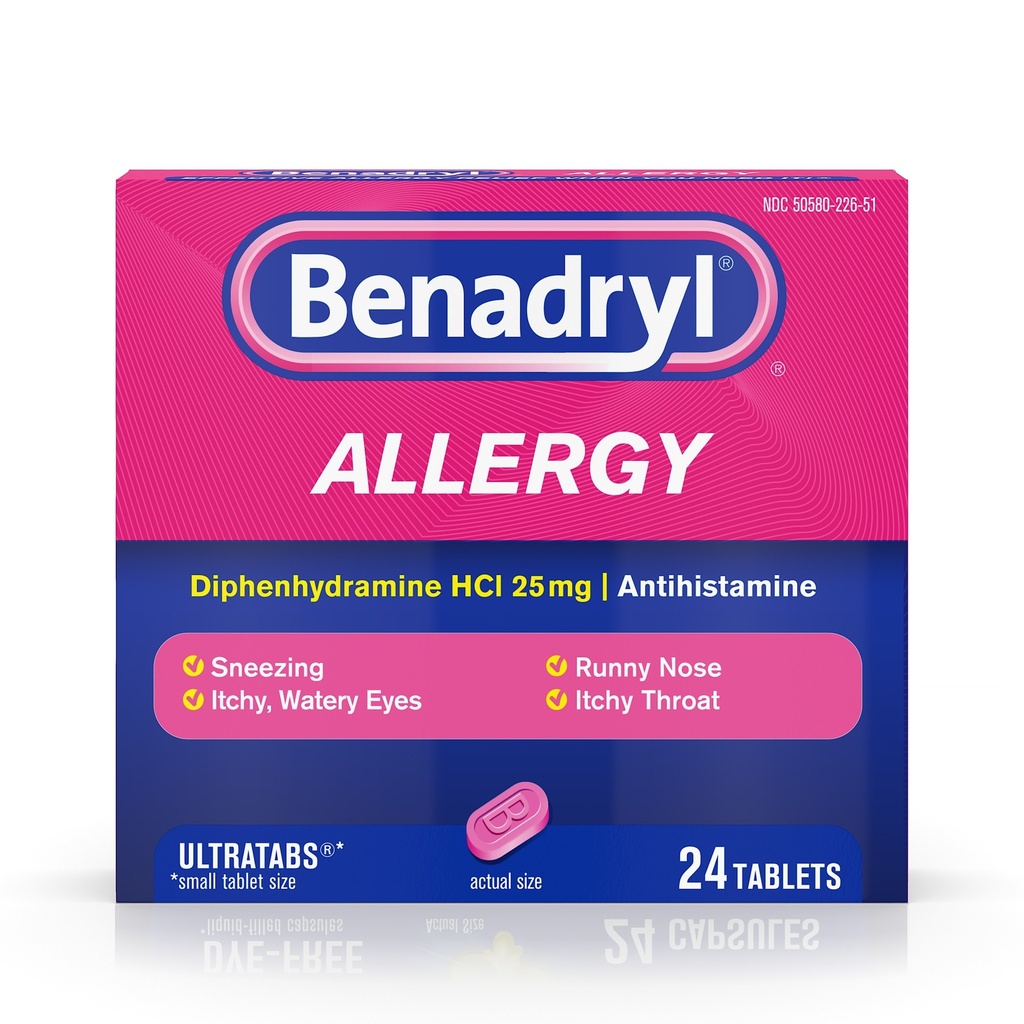 BENADRYL ALLERGY 24'S ULTRATAB