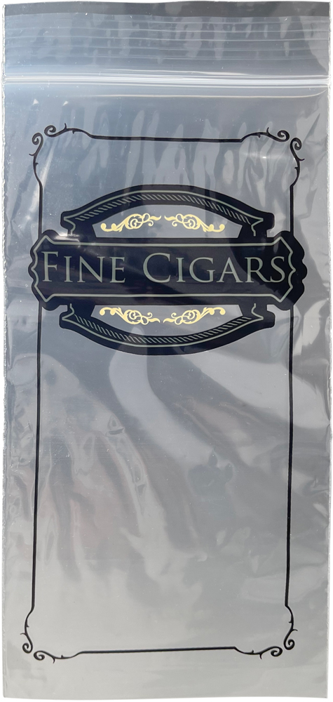 FINE CIGARS ZIP LOCK BAGS 4X 8 (100 PACK)