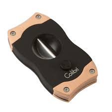 COLIBRI V-CUT CIGAR CUTTER,BLK+ROSE GOLD
