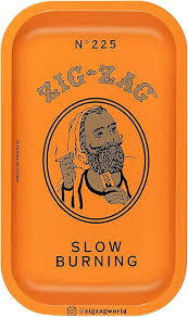 ZIG-ZAG SMALL ORANGE ROLLING TRAY