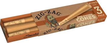 ZIG-ZAG UNBLEACHED CONES KING SIZE  3PACK