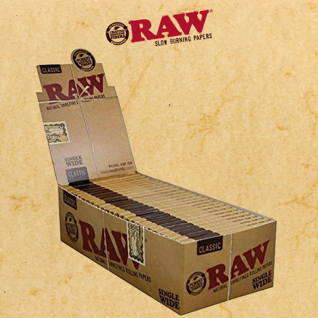 RAW SINGLE WIDE ROLLING PAPER CLASSIC (25)