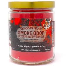 TOP SMOKE ODOR DRAGON'S BLOOD JAR CANDLE 13OZ