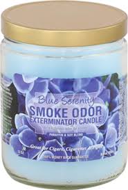 TOP SMOKE ODOR BLUE SERENITY JAR CANDLE 13OZ