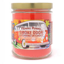 TOP SMOKE ODOR FLOWER POWER JAR CANDLE 13OZ