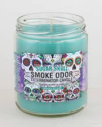 TOP SMOKE ODOR SUGAR SKULL JAR CANDLE 13OZ
