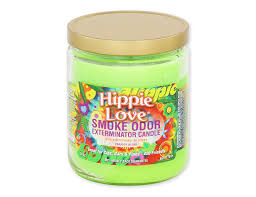 TOP SMOKE ODOR HIPPIE LOVE JAR CANDLE 13OZ