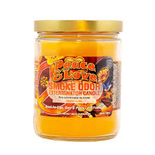TOP SMOKE ODOR PEACE AND LOVE JAR CANDLE 13OZ