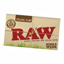 RAW SINGLE WIDE ROLLING PAPER ORGANIC HEMP