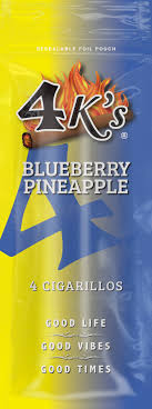 4 K'S BLUEBERRY PINEAPPLE 15/4CT POUCHES