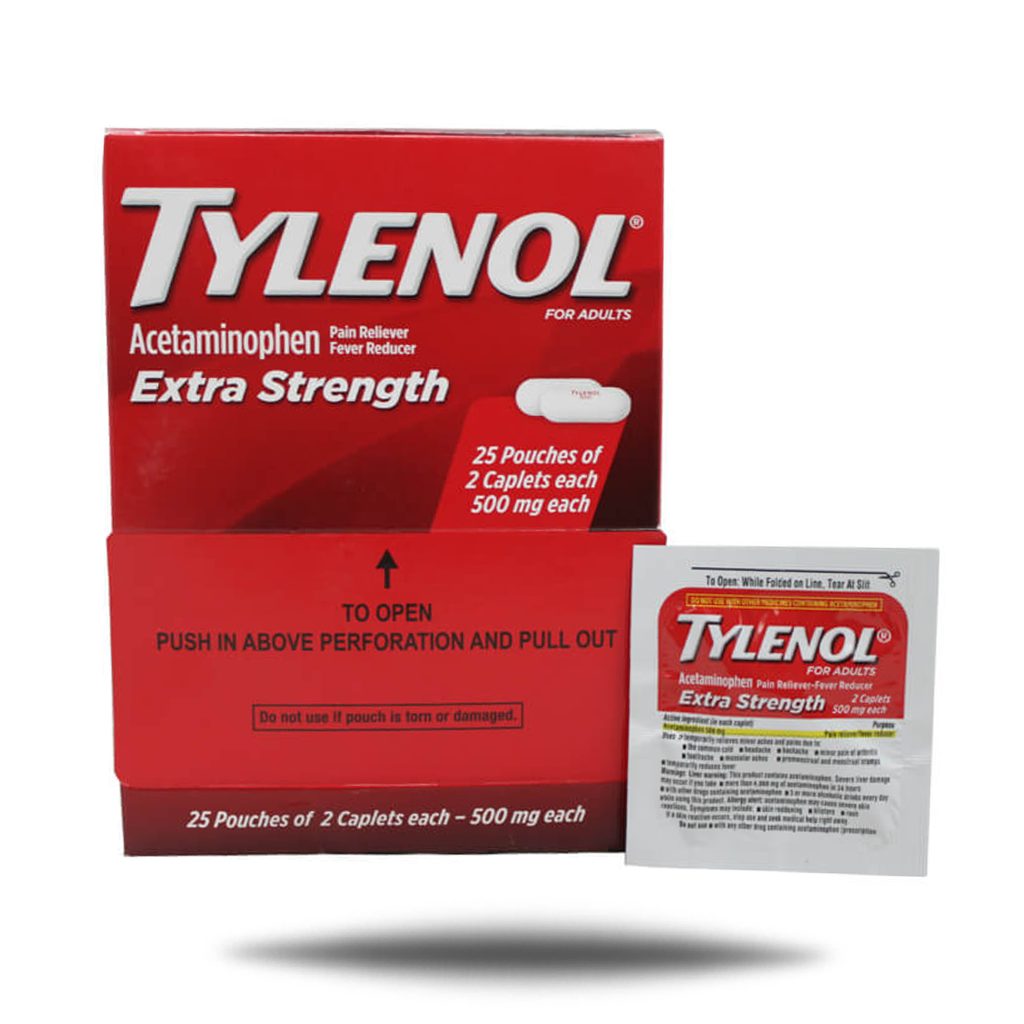TYLENOL EXTRA STRENGTH 2 CT BOX