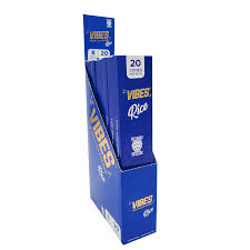 VIBES CONES BLUE KING SIZE RICE 20PK 8CT