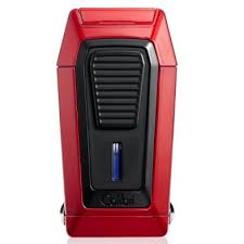 COLIBRI QUANTUM TRIPLE-JET LIGHTER W/ V-CUT RED+BL
