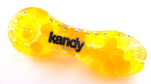 KANDY HAND PIPE 4.5 W/ GLYCERIN & COLOR - YELLOW